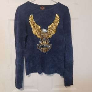 Harley Davidson navy long sleeve graphic t-shirt